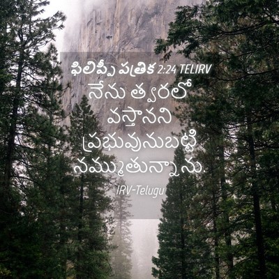 Picture 04 - ఫిలిప్పీ పత్రిక 2:24 TELIRV - నేను త్వరలో - Bible Verse Picture