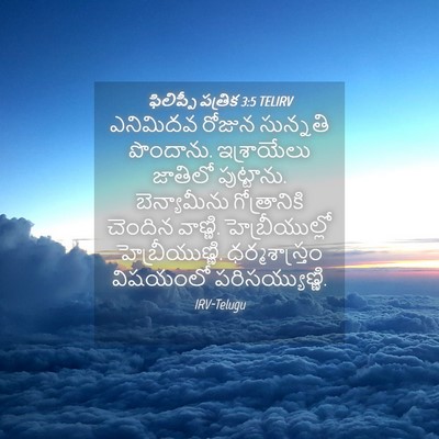 Picture 04 - ఫిలిప్పీ పత్రిక 3:5 TELIRV - ఎనిమిదవ రోజున - Bible Verse Picture