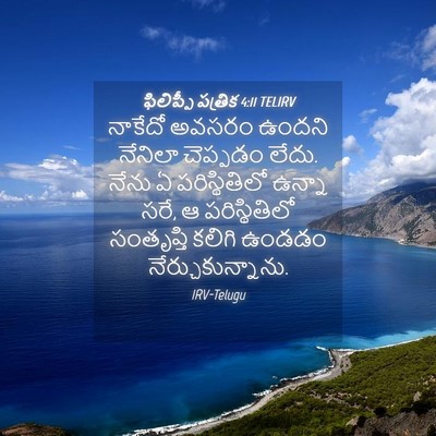 Picture 04 - ఫిలిప్పీ పత్రిక 4:11 TELIRV - నాకేదో అవసరం - Bible Verse Picture