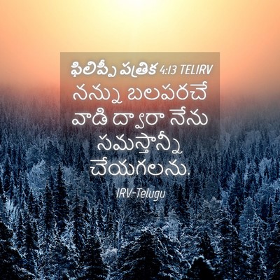 Picture 04 - ఫిలిప్పీ పత్రిక 4:13 TELIRV - నన్ను బలపరచే వాడి - Bible Verse Picture