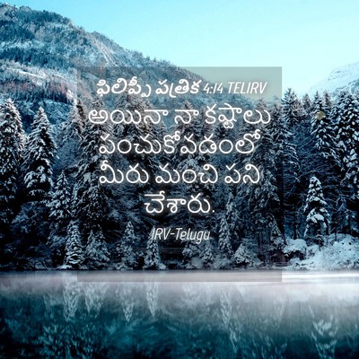 Picture 04 - ఫిలిప్పీ పత్రిక 4:14 TELIRV - అయినా నా కష్టాలు - Bible Verse Picture