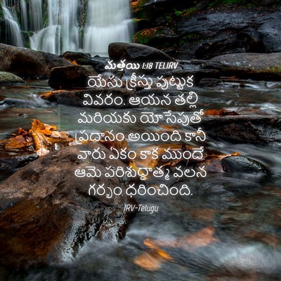 Picture 04 - మత్తయి 1:18 TELIRV - యేసు క్రీస్తు - Bible Verse Picture
