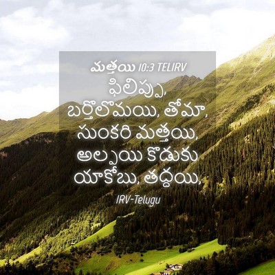 Picture 04 - మత్తయి 10:3 TELIRV - ఫిలిప్పు, - Bible Verse Picture