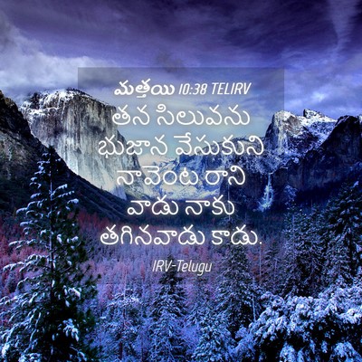 Picture 04 - మత్తయి 10:38 TELIRV - తన సిలువను భుజాన - Bible Verse Picture
