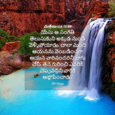 Picture 04 - మత్తయి 12:16 TELIRV - యేసు ఆ సంగతి - Bible Verse Picture