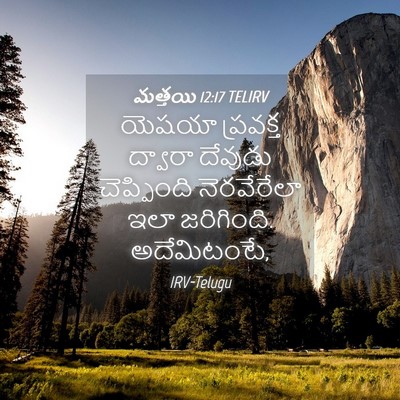 Picture 04 - మత్తయి 12:17 TELIRV - యెషయా ప్రవక్త - Bible Verse Picture