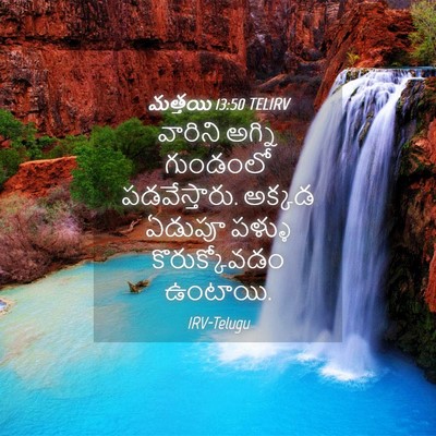 Picture 04 - మత్తయి 13:50 TELIRV - వారిని అగ్ని - Bible Verse Picture