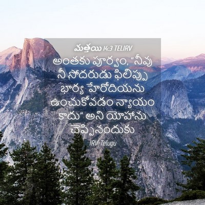 Picture 04 - మత్తయి 14:3 TELIRV - అంతకు పూర్వం, - Bible Verse Picture