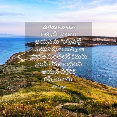 Picture 04 - మత్తయి 14:35 TELIRV - అక్కడి ప్రజలు - Bible Verse Picture