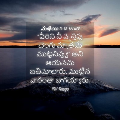 Picture 04 - మత్తయి 14:36 TELIRV - “వీరిని నీ - Bible Verse Picture