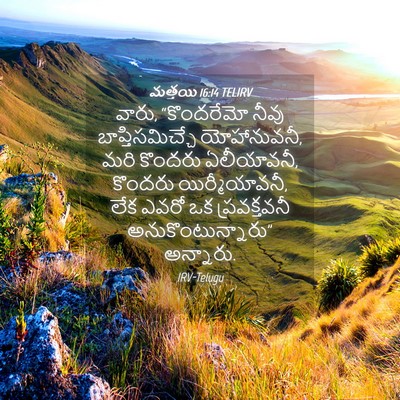 Picture 04 - మత్తయి 16:14 TELIRV - వారు, “కొందరేమో - Bible Verse Picture