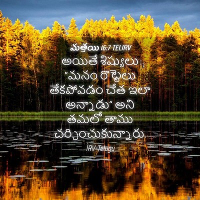 Picture 04 - మత్తయి 16:7 TELIRV - అయితే శిష్యులు - Bible Verse Picture
