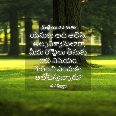 Picture 04 - మత్తయి 16:8 TELIRV - యేసుకు అది తెలిసి, - Bible Verse Picture