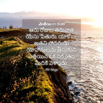 Picture 04 - మత్తయి 17:1 TELIRV - ఆరు రోజుల తరువాత - Bible Verse Picture