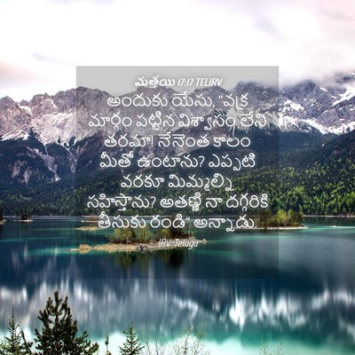 Picture 04 - మత్తయి 17:17 TELIRV - అందుకు యేసు, “వక్ర - Bible Verse Picture