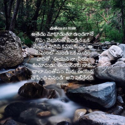 Picture 04 - మత్తయి 17:5 TELIRV - అతడు మాట్లాడుతూ - Bible Verse Picture