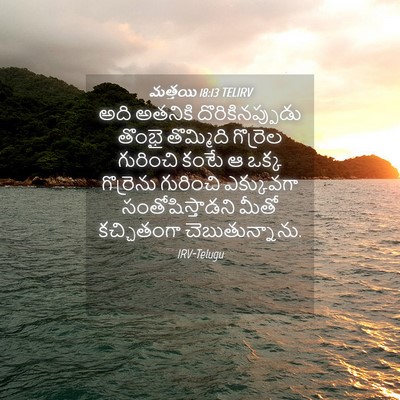 Picture 04 - మత్తయి 18:13 TELIRV - అది అతనికి - Bible Verse Picture