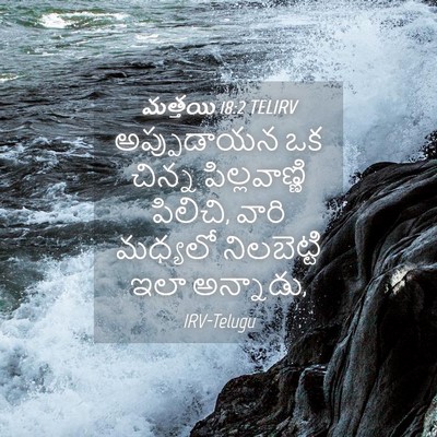 Picture 04 - మత్తయి 18:2 TELIRV - అప్పుడాయన ఒక - Bible Verse Picture