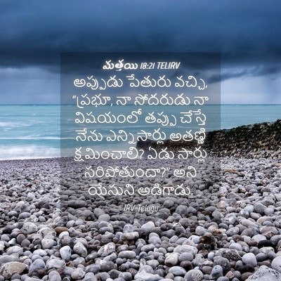 Picture 04 - మత్తయి 18:21 TELIRV - అప్పుడు పేతురు - Bible Verse Picture