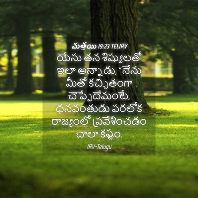 Picture 04 - మత్తయి 19:23 TELIRV - యేసు తన శిష్యులతో - Bible Verse Picture