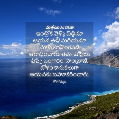 Picture 04 - మత్తయి 2:11 TELIRV - ఇంట్లోకి వెళ్ళి - Bible Verse Picture