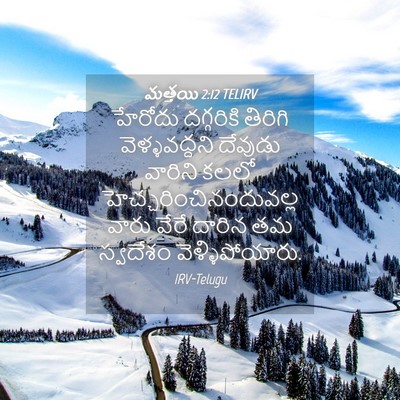 Picture 04 - మత్తయి 2:12 TELIRV - హేరోదు దగ్గరికి - Bible Verse Picture