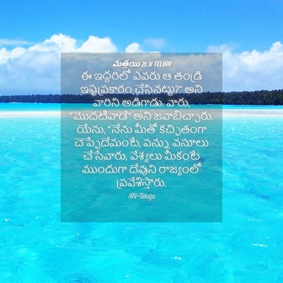 Picture 04 - మత్తయి 21:31 TELIRV - ఈ ఇద్దరిలో ఎవరు ఆ - Bible Verse Picture