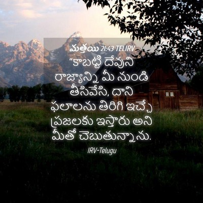 Picture 04 - మత్తయి 21:43 TELIRV - “కాబట్టి దేవుని - Bible Verse Picture