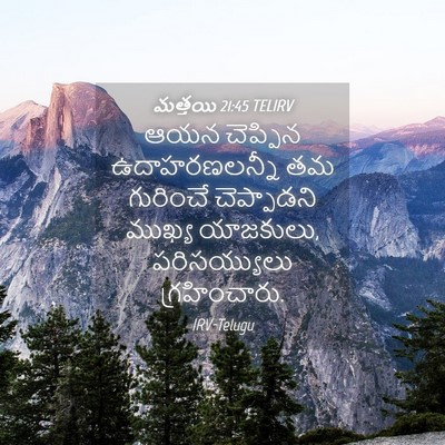 Picture 04 - మత్తయి 21:45 TELIRV - ఆయన చెప్పిన - Bible Verse Picture
