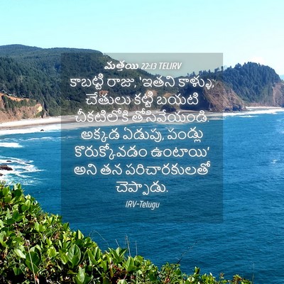Picture 04 - మత్తయి 22:13 TELIRV - కాబట్టి రాజు, - Bible Verse Picture
