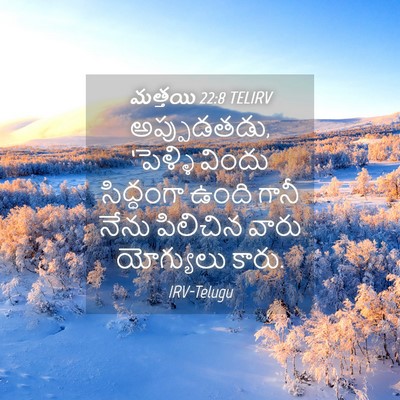 Picture 04 - మత్తయి 22:8 TELIRV - అప్పుడతడు, - Bible Verse Picture