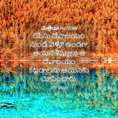 Picture 04 - మత్తయి 24:1 TELIRV - యేసు దేవాలయం - Bible Verse Picture