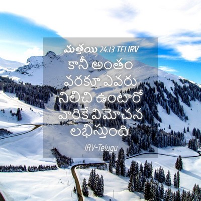 Picture 04 - మత్తయి 24:13 TELIRV - కానీ అంతం వరకూ - Bible Verse Picture