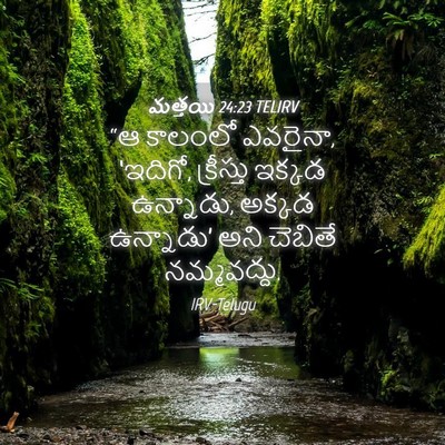 Picture 04 - మత్తయి 24:23 TELIRV - “ఆ కాలంలో ఎవరైనా, - Bible Verse Picture