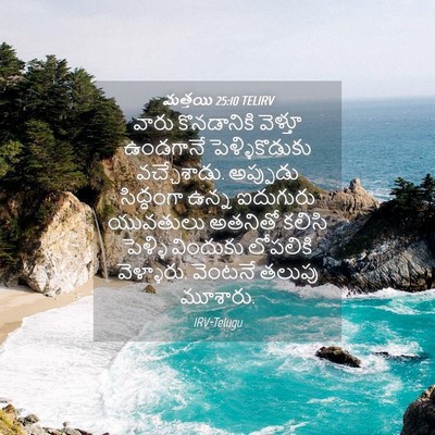 Picture 04 - మత్తయి 25:10 TELIRV - వారు కొనడానికి - Bible Verse Picture