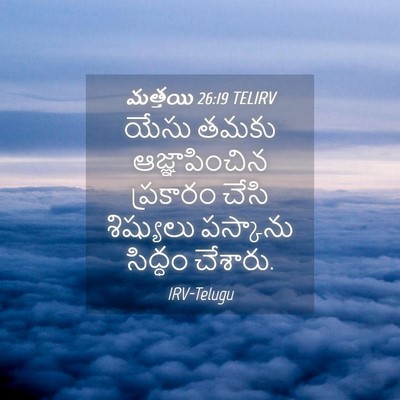 Picture 04 - మత్తయి 26:19 TELIRV - యేసు తమకు - Bible Verse Picture