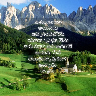 Picture 04 - మత్తయి 26:25 TELIRV - ఆయనను - Bible Verse Picture