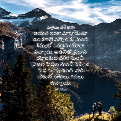Picture 04 - మత్తయి 26:47 TELIRV - ఆయన ఇంకా - Bible Verse Picture