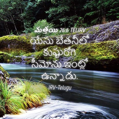 Picture 04 - మత్తయి 26:6 TELIRV - యేసు బేతనీలో - Bible Verse Picture