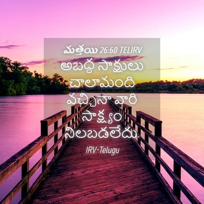 Picture 04 - మత్తయి 26:60 TELIRV - అబద్ధ సాక్షులు - Bible Verse Picture