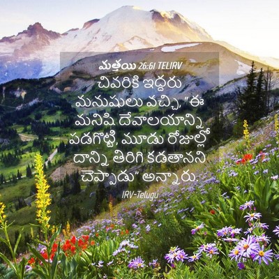 Picture 04 - మత్తయి 26:61 TELIRV - చివరికి ఇద్దరు - Bible Verse Picture