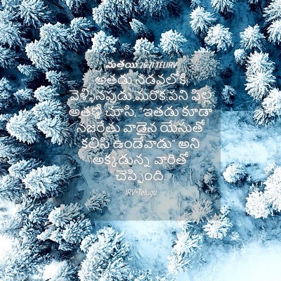 Picture 04 - మత్తయి 26:71 TELIRV - అతడు నడవలోకి - Bible Verse Picture