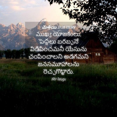 Picture 04 - మత్తయి 27:20 TELIRV - ముఖ్య యాజకులు, - Bible Verse Picture