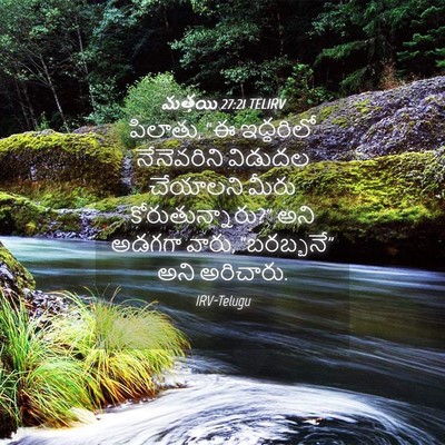 Picture 04 - మత్తయి 27:21 TELIRV - పిలాతు, “ఈ - Bible Verse Picture
