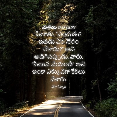Picture 04 - మత్తయి 27:23 TELIRV - పిలాతు, “ఎందుకు? - Bible Verse Picture