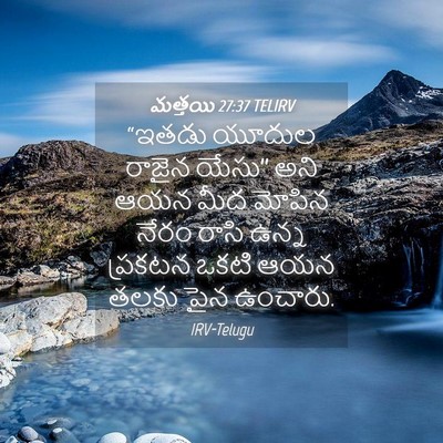 Picture 04 - మత్తయి 27:37 TELIRV - “ఇతడు యూదుల రాజైన - Bible Verse Picture