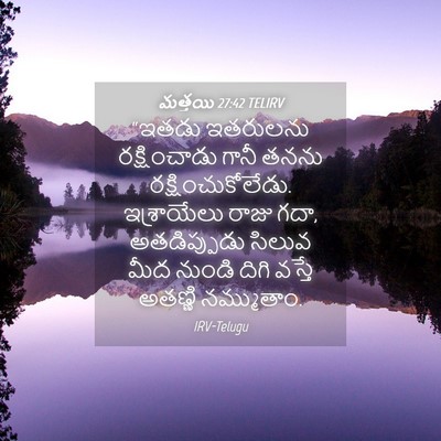 Picture 04 - మత్తయి 27:42 TELIRV - “ఇతడు ఇతరులను - Bible Verse Picture