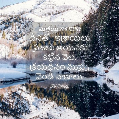 Picture 04 - మత్తయి 27:9 TELIRV - దీనితో, - Bible Verse Picture