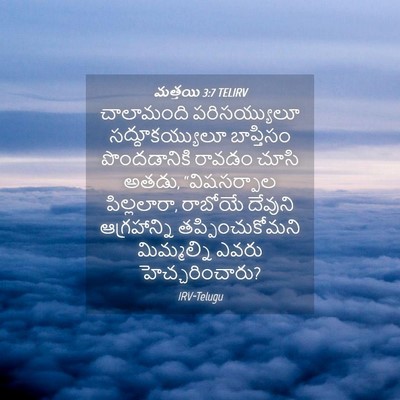Picture 04 - మత్తయి 3:7 TELIRV - చాలామంది - Bible Verse Picture