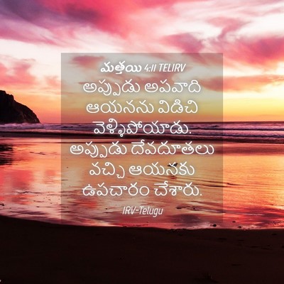 Picture 04 - మత్తయి 4:11 TELIRV - అప్పుడు అపవాది - Bible Verse Picture